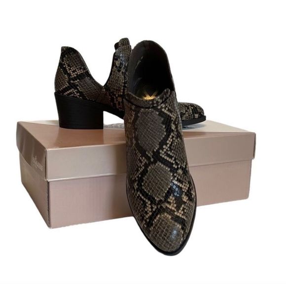 FERGALICIOUS | Wilder Womens Snakeskin Animal Print Ankle Boots Coffee Sz 5 NWT - Picture 9 of 9